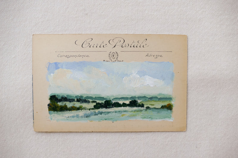 Antique french countryside postcard no. 1